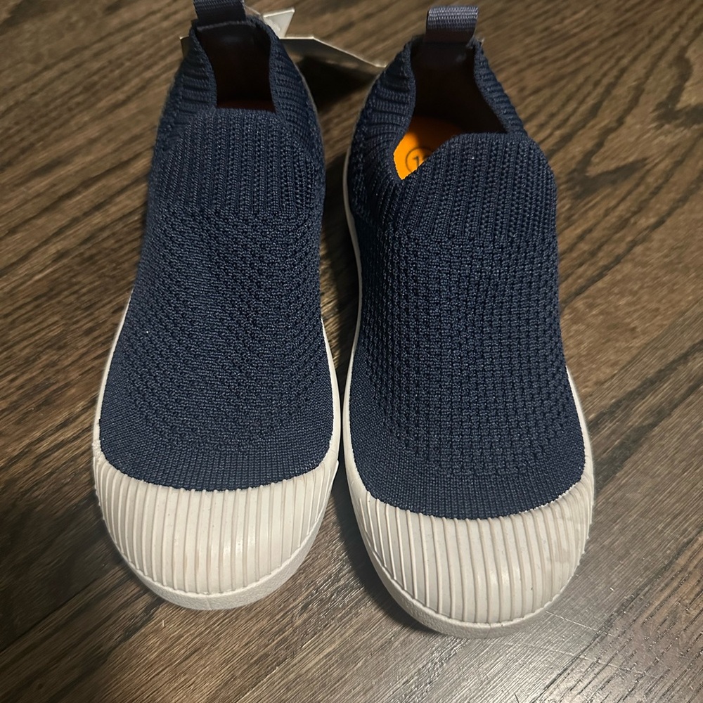 NWT Cat & Jack Navy blue Knit Slip-On shoes size 12